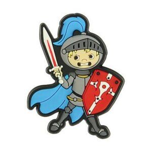 2014 The Brave Knight Jibbitz™ will fit in Clog type shoes with holes Shoe Charm
